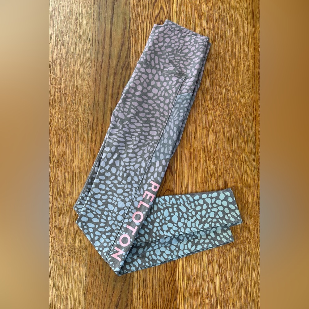 Peloton x WITH Wear It To Heart Pink Animal Print High Waist Leggings - Size S
